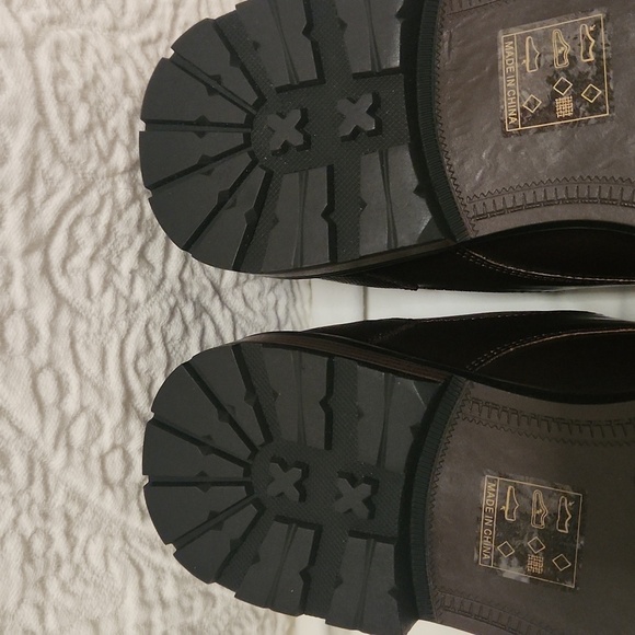 New! Dark brown leather men's dress shoes Oxford business casual formal derby - Picture 11 of 13